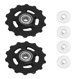 VGOL Pack of 2 Cycling Gear Wheels14T Rear Derailleur Guide for Mountain Bike Road Bike Bicycle POM + Nylon Fibre OD 58 mm Black Cycling Wheel Part Accessories