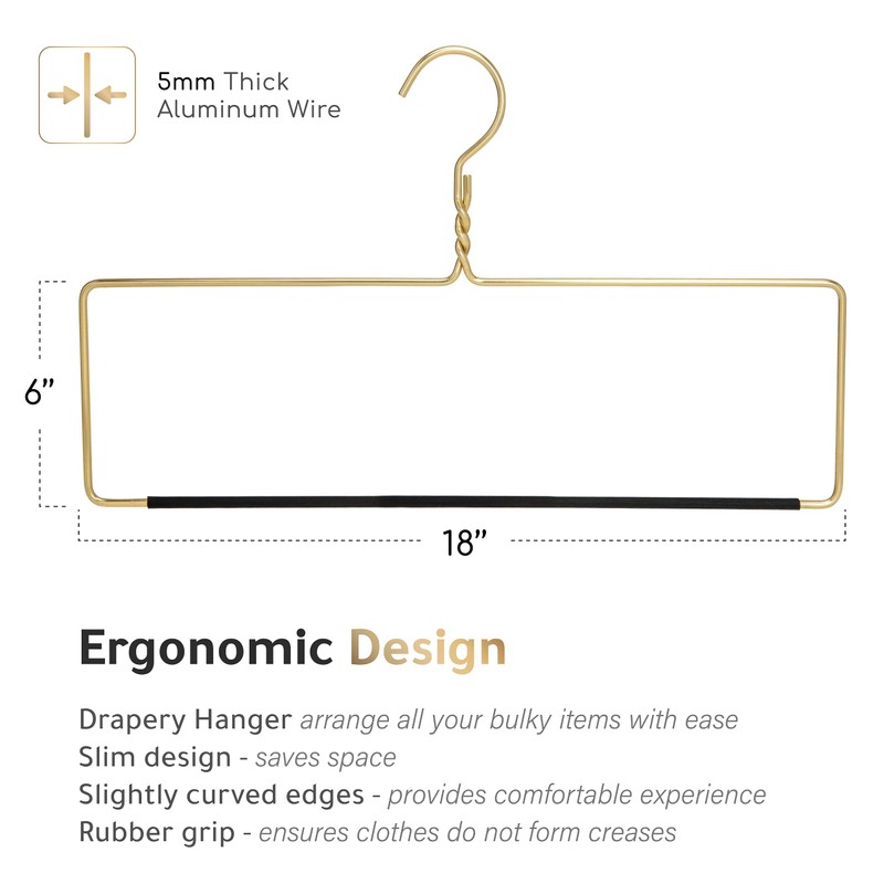 Quality Blanket Linen Hangers Wide Heavy Duty Hanger for Blankets,
