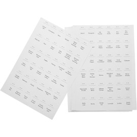 Etiquetas Adhesivas para Especias 216 Piezas, Etiquetas de Cocina Impermeables y Resistentes al Aceite, Pegatinas Autoadhesivas para Tarros de Condimentos, Organizador de Alacena