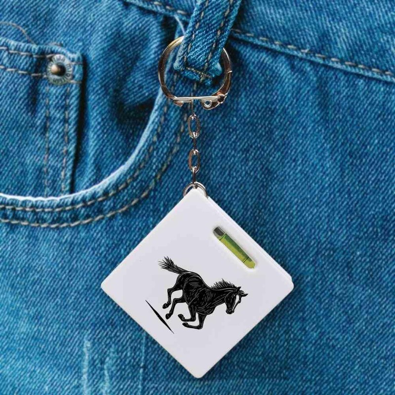 'Horse Running ' Keyring Tape Measure/Spirit Level Tool (KM00041311)