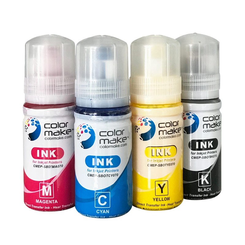 Color Make - Tintas para Sublimación Pack 4 Tintas CMYK
