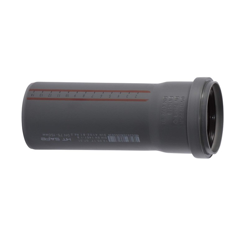 Ostendorf 173000 HTsafe HT Pipe with Sleeve DN 75 mm