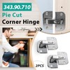 2 Pcs 343.90.710 Pie Cut Corner Hinge - 78 Degree