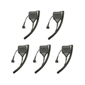 5 Pack HKLN4606 HKLN4606A HMN9030 Shoulder Speaker Mic Remote Speaker Microphone for CP200 CP200D CP200XLS CP100D CP185 PR400 BPR40 RDU4100 RDU4160D RMU2040 RMU2080D RMV2080 GP88 GP300 DTR700 Radio