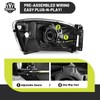 ROADEAL Headlights W/Bulbs for 2006 2007 2008 Dodge Ram 1500/2500/3500,