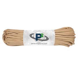 Paracord Planet Solid Color 550lb Paracord – 7 Strand Type III Nylon Cord for Indoor and Outdoor Tasks – Tan (10 ft)