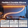 Muzata 16.5FT/5M Spotless Silicone LED Channel White Bendable LED Diffuser