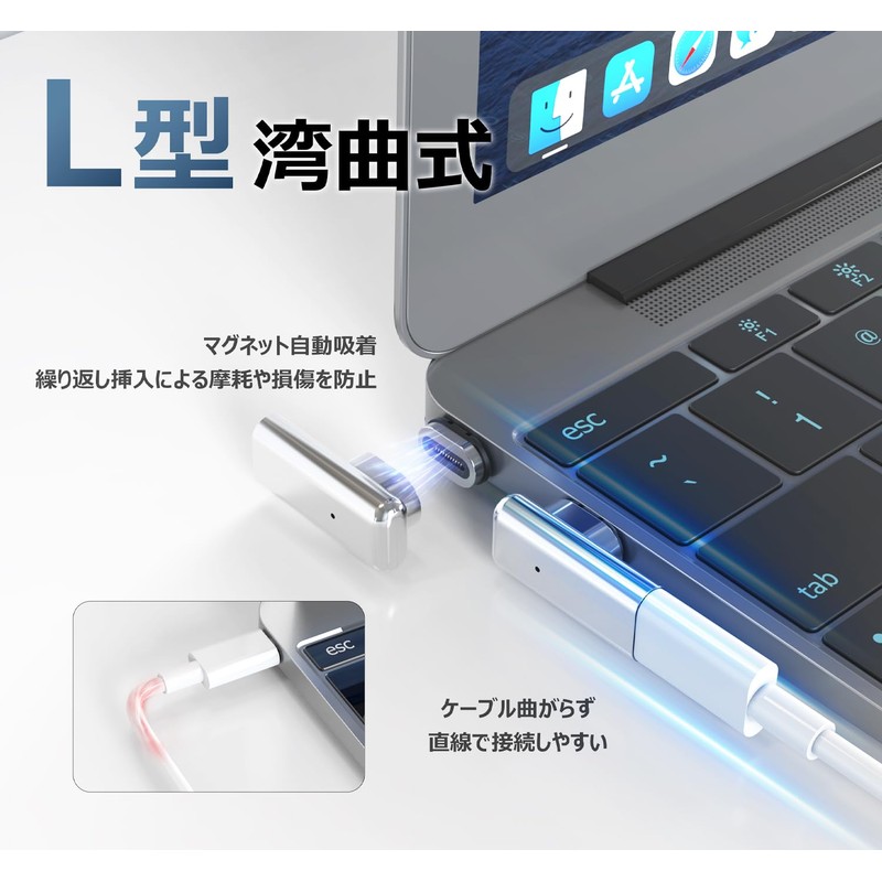 Type-C Adapter Magnet, L Shape Converter Adapter, Type c [USB4.0,