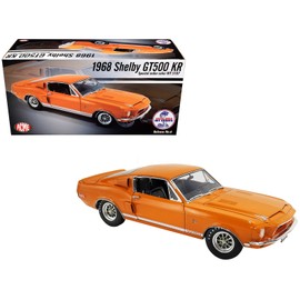 1968 Shelby GT500 KR DCD Orange Metallic (WT Color Code 5107) Limited Edition 348 Pieces Worldwide 1/18 Scale White Diecast Toy