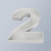 Number 2 Reusable Plastic Letter Charcuterie Board Box, Letter Food