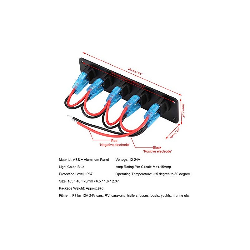 Rocker switch panel.