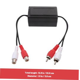 Operitacx Ground Loop Isolator Noise Filter for Hum Durable Easy Installation Compatible with Various Models