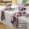 Native Fab Christmas Check Cloth Napkins Set of 4-18"x18", 100%