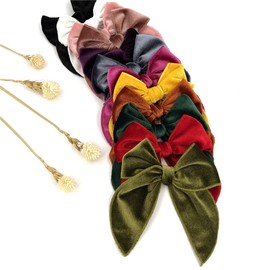 Pack of 24 Velvet Fable Bow Hair Clips for Girls Women Velvet Hair Bow Alligator Clips Toddler Baby Kids Young Girl Hair Accessories (Velvet 24 PCS)