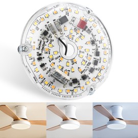 Ceiling Fan Led Light Replacement, 3.93'' Adjustable Ceiling Flush Light Panel PCB 18W 3000K 4000K 5000K Retrofit Light Kit