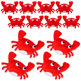 SYWHXY 12Pack Crab Stuffed Animal Cute Plush Crab Lobster Doll Toy for Kids, Soft Mini Stuffed Crab Lobster Hanging Ornaments for Key Purse Bag Backpack DIY Birthday Favors (Crab)