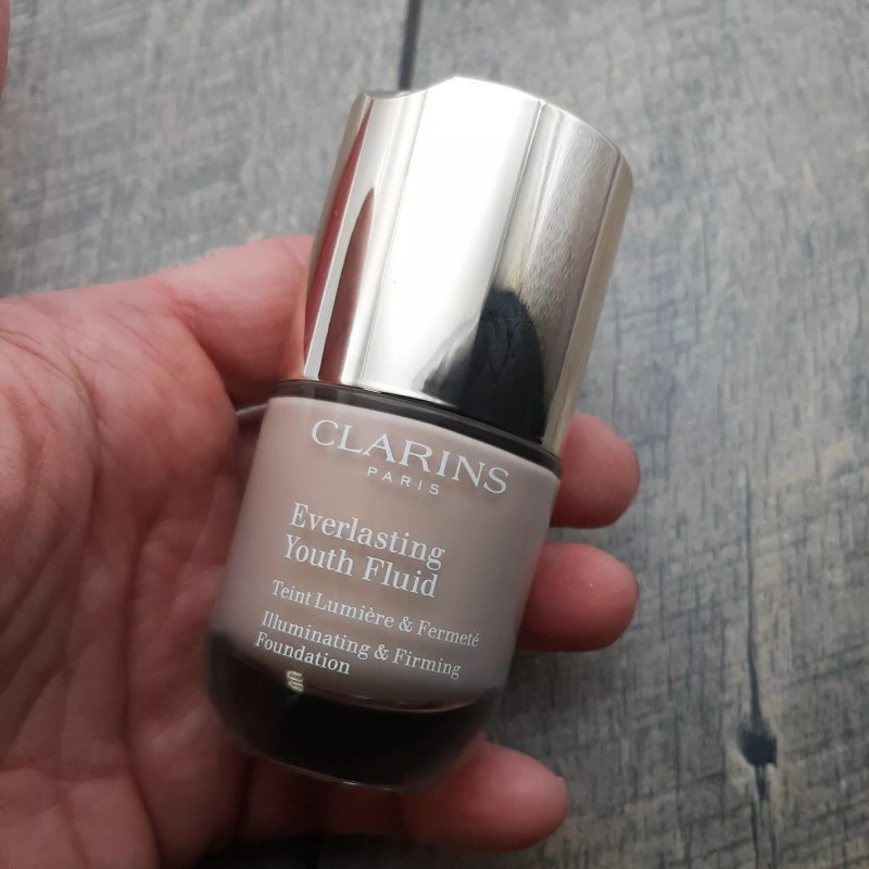 Clarins Everlasting Youth Fluid Illuminating Firming Foundation Makeup 100C 1oz
