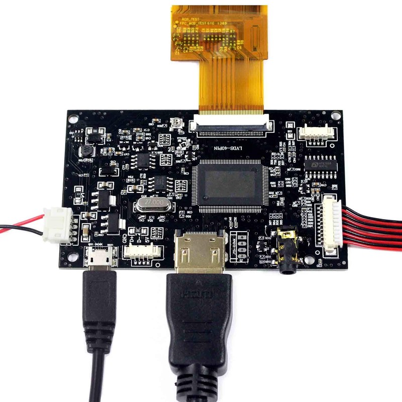 VSDISPLAY 8" 1024X768 IPS LCD 8" HJ080IA-01E con placa controladora
