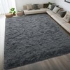 DweIke Fluffy Dark Grey 5x8 Area Rugs for Bedroom Living