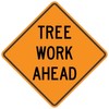 Mxitataxl Tree Work Ahead - Roll-Up Sign Roll-Up Signs Metal