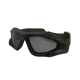 Mesh Goggles, Survival Game, Equipment, Protection, Glasses, Breathable, Anti-Fog, For Face Airsoft (Black)