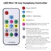 Mini14Keys RGB LED Controller Wireless RF Remote Dream Color for