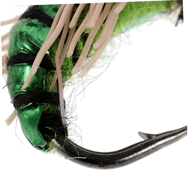 Sosoport 10pcs Bionic Fishing Hooks Realistic Bead Lures for Freshwater