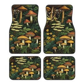 Car Floor Mats,Vehicle Front Rear Carpets Mats Universal Car Rugs,Car Accessories for Truck,Mushroom