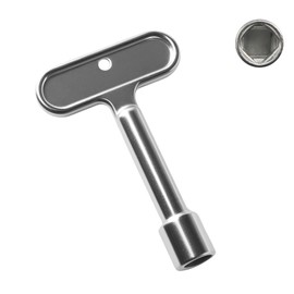 VIDABTE P1300-PART-13-KEY Fire Hydrant Wrench, Water Spigot Key for Wall Hydrant Faucets Valves and Outdoor Hose Valves, Water Shut Off Tool Key 3/8'' Square Socket