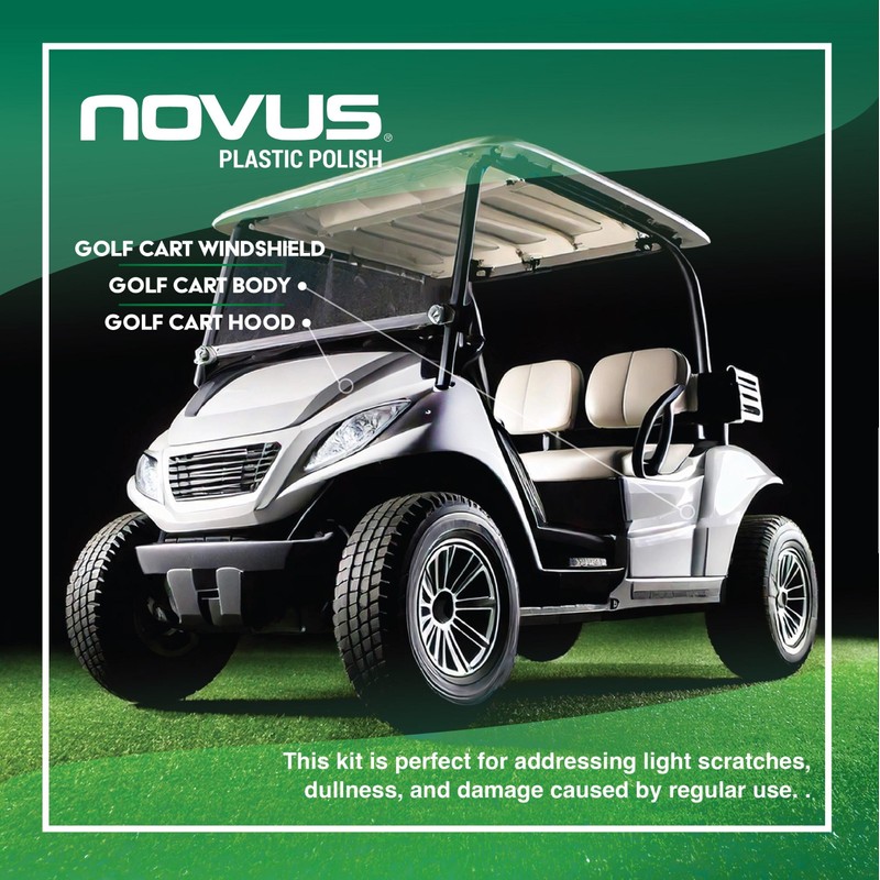 Novus Plastic Polish | Golf Cart Maintenance Kit | Includes