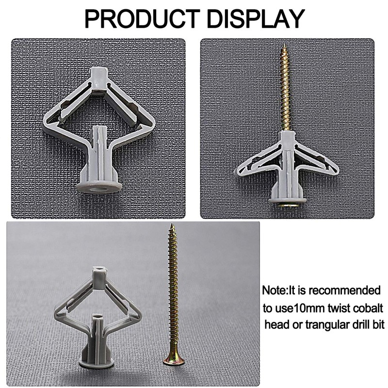 Plasterboard Wall,Plugs and Screws/Wall Fixing Plastic Expansion/Plug Anchor Bolts Anti