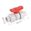 PATIKIL 20mm ID Double Union Ball Valve, 1 Pack PVC