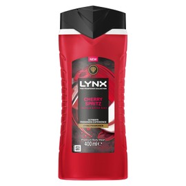 Lynx Lynx Fine Fragrance Collection Body Wash for Men Cherry Spritz, Pack of 6, Premium Shower Gel Infused with Essential Oils That Gives You 12 Hours of Freshness, 400 ml