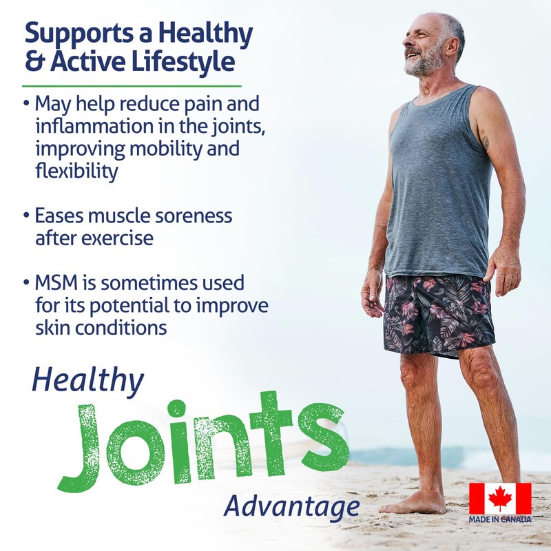 Naka Platinum MSM Powder, 1800mg, Relieve Joint Pain, (700 gram)