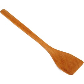 Moncer Wooden Spatula, No Stick Wooden Spatula Turner Heat Resistant Fried Shovel Kitchen Utensils for Cooking 10.5x1.7inch