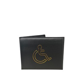 ARIATI Disabled Blue Badge Holder and Timer Wallet – Black Faux Leather Parking Permit Cover with Clear Display Window – Disability Card Holder for Windscreen Dashboard