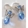 handcrafted by BeJay medium blue CHRISTMAS ANGEL Crystal Teardrop SP