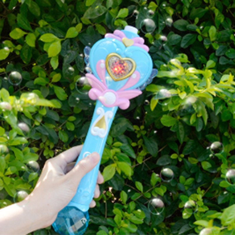 Fairy Bubble Wand Blower Musical Light Up Bubbles Toy for