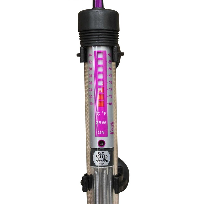 Aquarium 25W Submersible Glass Heater 11301 Suits 25L Fish Tank