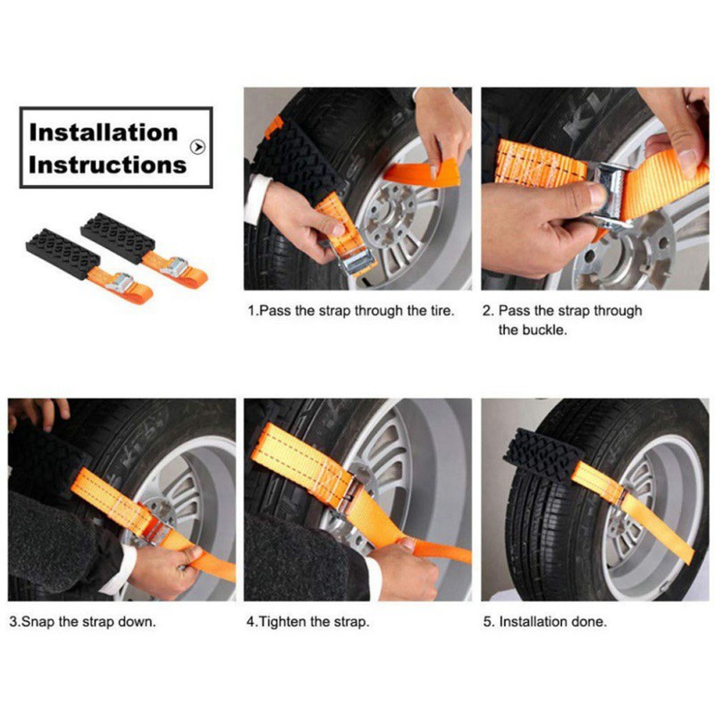 Car Recovery Traction Boards Mud Sand Snow Tire Ladder Off-Road
