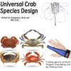 10-Loop Crab Trap, Stainless Steel Cylindrical Crab Snare for Dungeness,