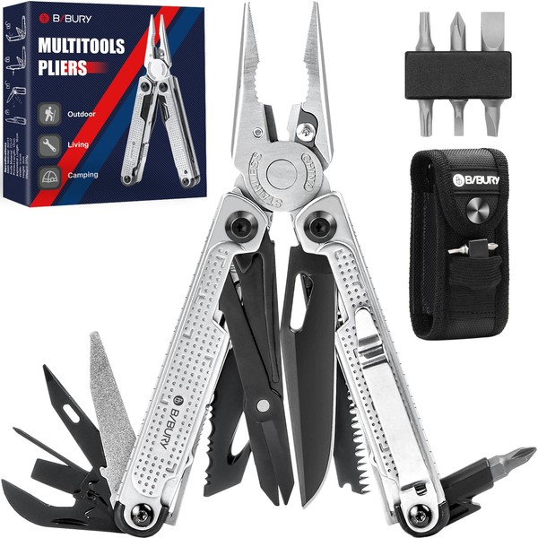 BIBURY BIBURY Multitool Pliers, Stainless Steel Multi Tool with Upgraded