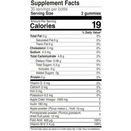 Nutriplus Gomitas de Vinagre de Sidra de Manzana, Suplemento Alimenticio, 165 G, 60