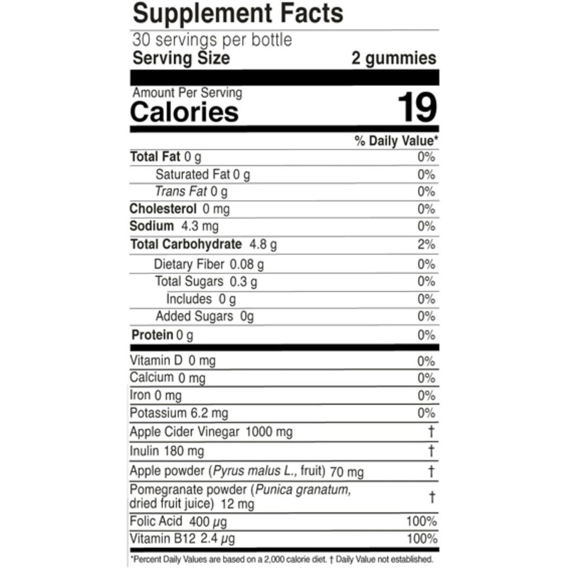 Nutriplus Gomitas de Vinagre de Sidra de Manzana, Suplemento Alimenticio,