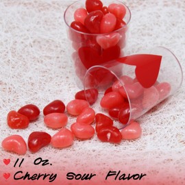 Red Heart-Shaped Jelly Beans – Sweet & Sour Valentine’s Candy (11 oz) – Party Favors & Wedding Treats