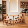 Rattan Dining Chairs Walnut Natural Resin Rattan Chair Foldable 2