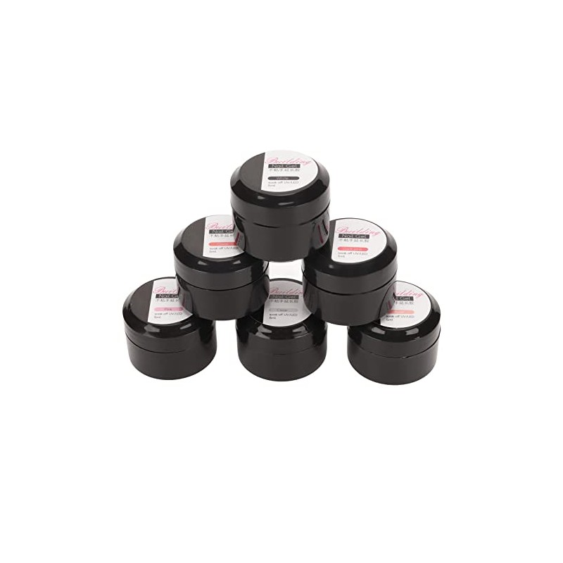 Extensión de Uñas 6pcs Gel Sólido Portátil Brillante Larga Duración