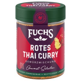 Fuchs Gourmet Selection Asia - Red Thai Curry Spice Mix, Refillable Spice Mix, Ideal for Refining Meat Curries or Vegetarian Vegetable Variations, Vegan, 60 g