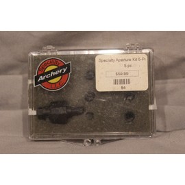 Super Ball Aperture Kit includes: Five Apertures (1/32, 3/64, 1/16, 3/32, and 1/8), Wrench, and Case