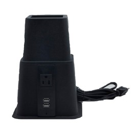 HomeRoots Bed Risers Set of 8 Heavy Duty Plastic 3, 5 or 8 Inch Adjustable Risers for Bed, Furniture Sofa, Table, and Chair - Electric-Black